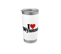 I LOVE HEART WYNONNA NOM SUR UN T-SHIRT Gobelet isotherme en acier inoxydable double paroi