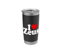 I LOVE HEART ZEUS NOM SUR UN T-SHIRT Gobelet isotherme en acier inoxydable double paroi
