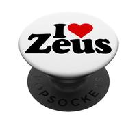 I Love Heart ZEUS NOM sur Un T-Shirt PopSockets PopGrip Adhésif