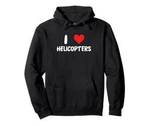 I Love Helicopters Cœur Hélicoptère Sweat à Capuche