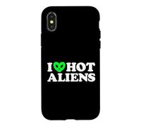 I Love Hot Aliens Drôle Extraterrestre SciFi ET Space UFO Coque pour iPhone X/XS