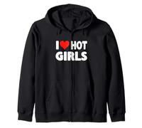 I Love Hot Girls - Coeur - Fraternité Rencontres Date Femmes Sweat à Capuche