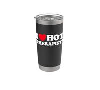 I Love Hot Therapists Funny Therapy Travailleur de travail Psychologue Gobelet isotherme en acier inoxydable double paroi