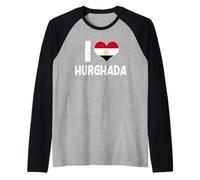 I Love Hurghada Vacation Design Plongée en Mer Rouge Manche Raglan