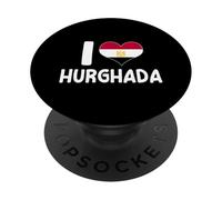 I Love Hurghada Vacation Design Plongée en Mer Rouge PopSockets PopGrip Adhésif