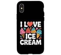 I Love Ice Cream Délice coloré Cône Coque pour iPhone X/XS