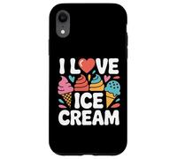 I Love Ice Cream Délice coloré Cône Coque pour iPhone XR