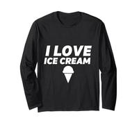 I Love Ice Cream Party Outfit Gelato Vanille Cône de Service Doux Manche Longue