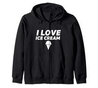 I Love Ice Cream Party Outfit Gelato Vanille Cône de Service Doux Sweat à Capuche