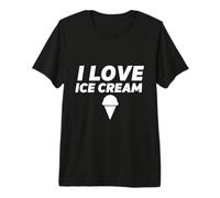 I Love Ice Cream Party Outfit Gelato Vanille Cône de Service Doux T-Shirt Haut de Gamme
