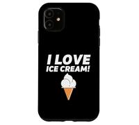 I Love Ice Cream Party Outfit Vanilla Soft Serve Gelato Cone Coque pour iPhone 11