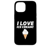 I Love Ice Cream Party Outfit Vanilla Soft Serve Gelato Cone Coque pour iPhone 15