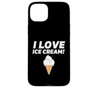 I Love Ice Cream Party Outfit Vanilla Soft Serve Gelato Cone Coque pour iPhone 15 Plus