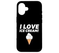 I Love Ice Cream Party Outfit Vanilla Soft Serve Gelato Cone Coque pour iPhone 16