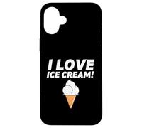 I Love Ice Cream Party Outfit Vanilla Soft Serve Gelato Cone Coque pour iPhone 16 Plus