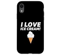 I Love Ice Cream Party Outfit Vanilla Soft Serve Gelato Cone Coque pour iPhone XR