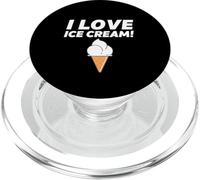 I Love Ice Cream Party Outfit Vanilla Soft Serve Gelato Cone PopSockets PopGrip pour MagSafe
