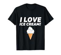 I Love Ice Cream Party Outfit Vanilla Soft Serve Gelato Cone T-Shirt