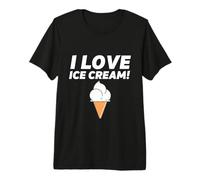 I Love Ice Cream Party Outfit Vanilla Soft Serve Gelato Cone T-Shirt Haut de Gamme