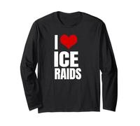 I Love Ice Raids Funny Political Tees Manche Longue