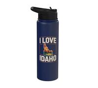 I Love Idaho State Forest Enthusiast Stainless Steel Insulated Water Bottle