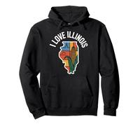 I Love Illinois Maïs et Paysage urbain Sweat à Capuche