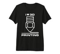 I Love Impression 3D Imprimantes 3D Nerds Fabrication Additive T-Shirt Haut de Gamme
