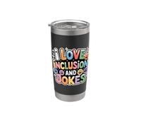 I Love Inclusion And Jokes Diversité Gentillesse Gobelet isotherme en acier inoxydable double paroi