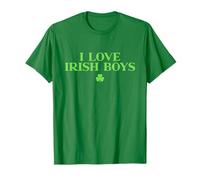I Love Irish Boys Shirt Shamrock St Patricks Day Green T-Shirt