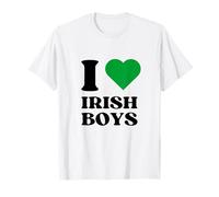 I Love Irish Boys Shirt Y2K Aesthetic Funny St Patricks Day T-Shirt
