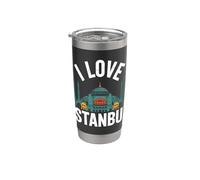 I Love Istanbul Architecture Mosquées Gobelet isotherme en acier inoxydable double paroi