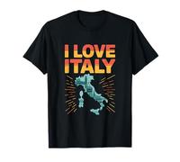 I Love Italy Carte des Monuments Italiens T-Shirt