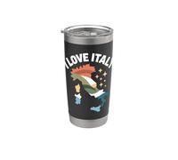 I Love Italy Map Adventure Spirit Gobelet isotherme en acier inoxydable double paroi