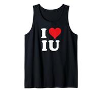 I Love IU Initials I Heart I.U. Prénom I U Débardeur