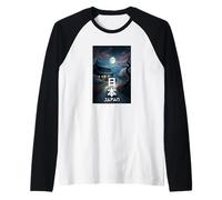 I Love Japan Culture, Enjoy Cool Japan Landmarks Doodles Manche Raglan