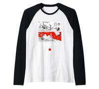 I Love Japan Culture, Enjoy Cool Japan Red-Crowned Crane Manche Raglan