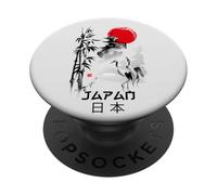 I Love Japan Nature and Culture, Tokyo Japan Graphic Design PopSockets PopGrip Adhésif