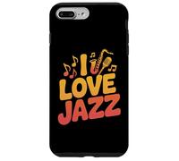 I Love Jazz Notes de Musique Saxophone Coque pour iPhone 7 Plus/8 Plus