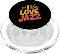 I Love Jazz Notes de Musique Saxophone PopSockets PopGrip pour MagSafe