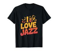 I Love Jazz Notes de Musique Saxophone T-Shirt Graphique avec Valeur