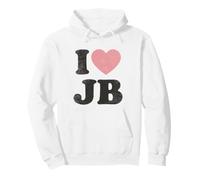 I Love JB Cœur Vintage Fan Merch Design Initiales J.B. Sweat à Capuche