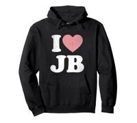 I Love JB Cœur Vintage Fan Merch Design Initiales J.B. Sweat à Capuche