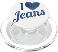 I Love Jeans Vintage Fashion Conception Couture et Coeur PopSockets PopGrip pour MagSafe