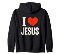 I Love Jesus Cœur Foi Chrétienne Religion Cadeau Sweat à Capuche