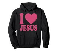 I Love Jesus | Cœur Mignon chrétien Disciples Rose Sweat à Capuche