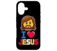 I Love Jesus Maître Builder Briques de Construction Chrétiennes Coque pour iPhone 17