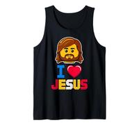 I Love Jesus Maître Builder Briques de construction Chrétiennes Débardeur