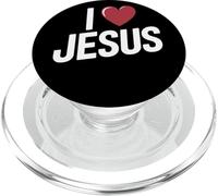 I Love Jesus Message Fort Chrétien Religion Foi PopSockets PopGrip pour MagSafe