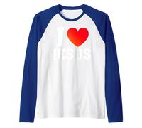 I Love Jesus T-Shirt Manche Raglan