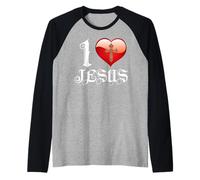I Love Jesus T-Shirt Manche Raglan